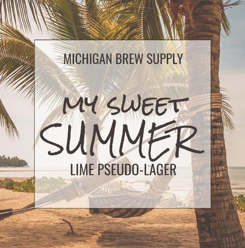 My Sweet Summer Lime Lager Extract Brewing Kit Michigan Brew Supply